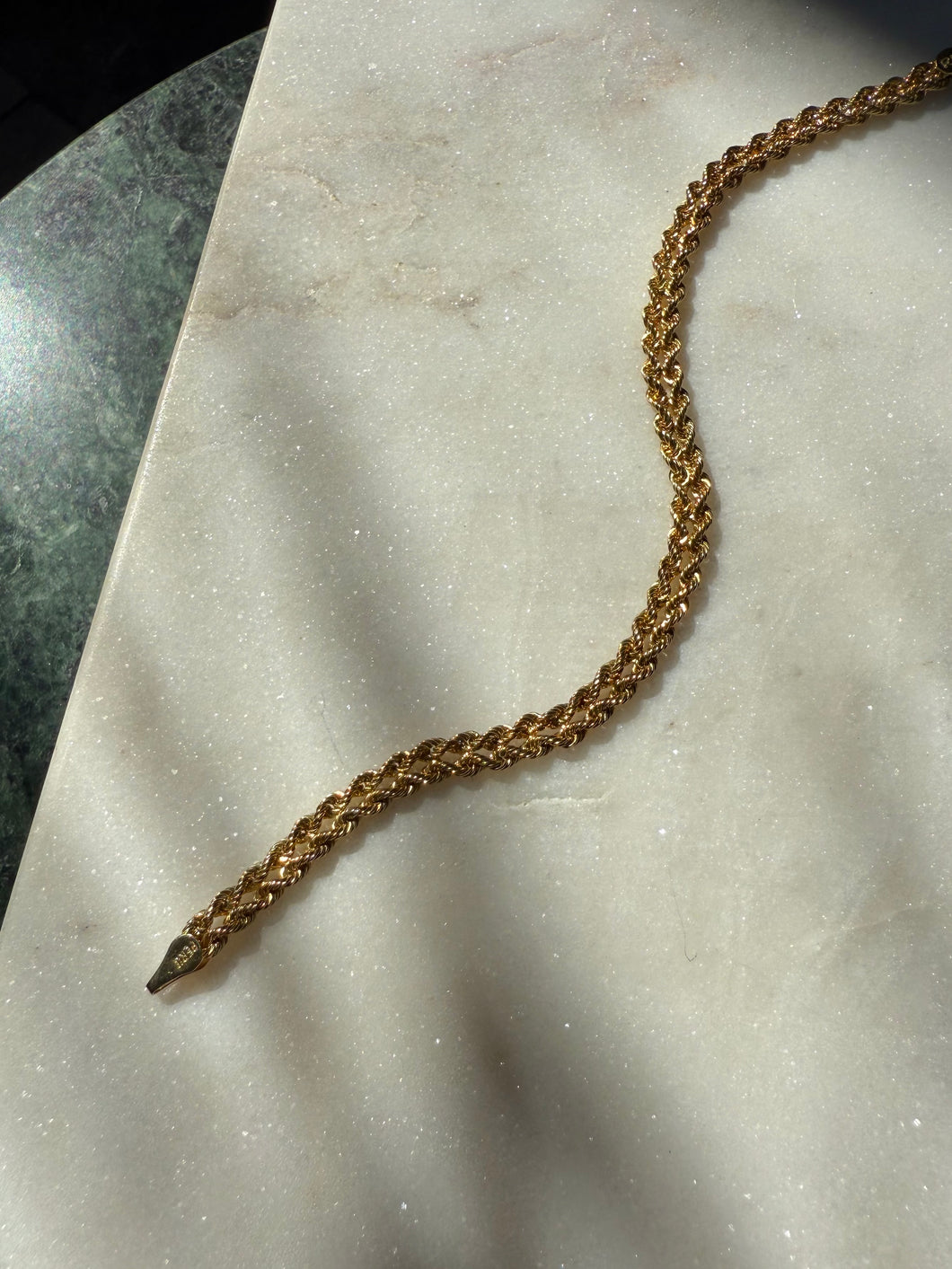 Double Rope Gold Vermeil Bracelet 7.5”