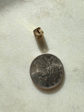 Load image into Gallery viewer, ‘I’ Initial 14k Yellow Gold Cube Slider Charm
