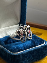 Load image into Gallery viewer, Enamel Butterfly Ring Size 7.5
