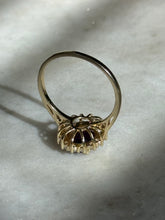 Load image into Gallery viewer, Purple Halo Gold Vermeil Ring Size 9
