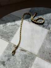 Load image into Gallery viewer, Light Tone Gold Vermeil Sterling Rope Bracelet 8.5”
