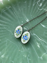Load image into Gallery viewer, Floral Enamel Sterling Silver Clips
