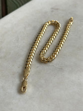 Load image into Gallery viewer, Italian Gold Vermeil Solid Cuban Curb Link Bracelet 8.5”
