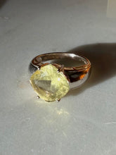 Load image into Gallery viewer, Chunky Yellow Sterling Silver Ring Size 9.25
