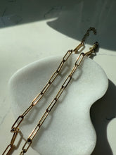 Load image into Gallery viewer, Gold Vermeil Paperclip Link Chain 16”-18”
