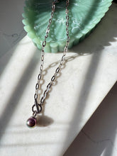 Load image into Gallery viewer, Pearl Toggle Clasp Sterling Silver Necklace 18.5”
