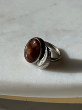 Load image into Gallery viewer, Vintage Mexican Fire Agate Sterling Silver Ring Size 5.5
