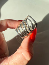 Load image into Gallery viewer, Modernist Sterling Ring Size 6.75
