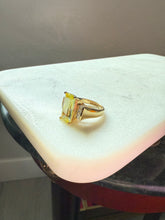 Load image into Gallery viewer, Chunky Gold Vermeil Gemstone Ring Size 8
