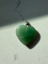Load image into Gallery viewer, Vintage Jade Sterling Heart Charm
