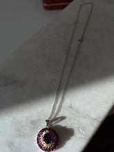 Load image into Gallery viewer, Tourmaline Opal &amp; Amethyst Sterling Silver Necklace 17”
