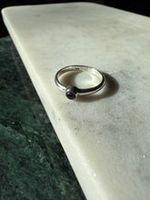 Load image into Gallery viewer, Amethyst Cabochon Sterling Silver Ring Size 8.25
