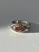 Load image into Gallery viewer, Vintage Garnet Sterling Silver Ring Size 7
