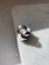 Load image into Gallery viewer, Chunky Turquoise Sterling Silver Ring Size 6
