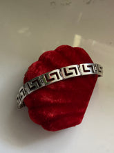Load image into Gallery viewer, Greek Key Link Vintage Solid Sterling Silver Bracelet
