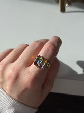 Load image into Gallery viewer, Colorful Multistone Gold Vermeil Ring Size 8
