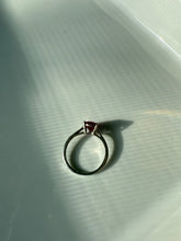 Load image into Gallery viewer, Synthetic Ruby Sterling Silver Solitaire Ring Size 8.5
