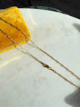 Load image into Gallery viewer, Italian Gold Vermeil Paperclip Link Chain 20”
