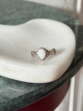 Load image into Gallery viewer, Simulated Opal Sterling Silver Ring Size 9
