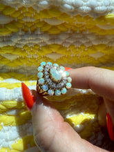 Load image into Gallery viewer, Opal &amp; Diamond 18k Yellow Gold Ring Size 5.25
