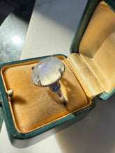 Load image into Gallery viewer, y2k Moonstone Sterling Silver Ring Size 9.25
