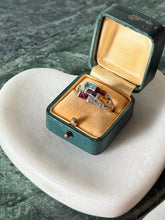 Load image into Gallery viewer, Natural Gemstone Sterling Silver Colorful Ring Size 7.25
