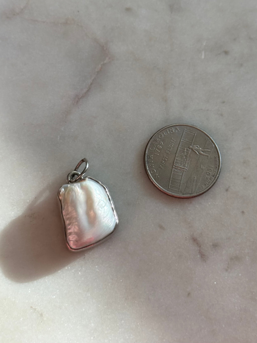 Pearl Sterling Silver Charm