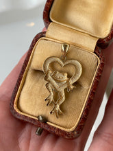 Load image into Gallery viewer, Frog Heart Two-Toned 10k Gold Pendant
