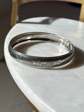 Load image into Gallery viewer, Vintage Floral Sterling Silver Bangle Bracelet
