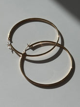 Load image into Gallery viewer, Vintage 14k Yellow Gold Large Hoops 2.25”
