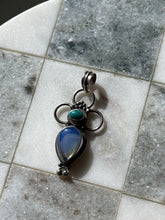 Load image into Gallery viewer, Moonstone &amp; Turquoise Sterling Silver Pendant
