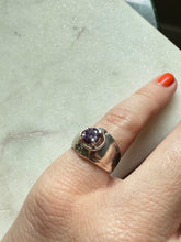 Load image into Gallery viewer, Vintage Amethyst Sterling Silver Ring Size 5
