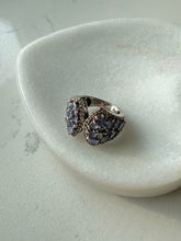 Load image into Gallery viewer, Tanzanite &amp; Quartz Sterling Silver Ring Size 7

