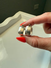 Load image into Gallery viewer, Square Sterling Silver Hoops
