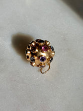 Load image into Gallery viewer, Vintage Sputnik Multi-Gemstone 18k Gold Charm
