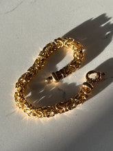 Load image into Gallery viewer, Italian Byzantine Gold Vermeil Sailor Clasp Bracelet 8”
