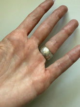 Load image into Gallery viewer, Etched Solid Sterling Silver Thick Width Band
