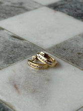 Load image into Gallery viewer, Natural Diamond Solid 10k Yellow Gold Clicker Earrings
