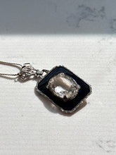 Load image into Gallery viewer, Antique Enamel Sterling Necklace 18”
