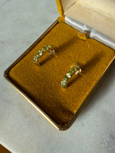 Load image into Gallery viewer, Peridot Gold Vermeil Mini Hoops
