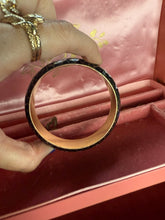 Load image into Gallery viewer, Vintage Bird &amp; Flowers Black Cloisonné Bangle Bracelet
