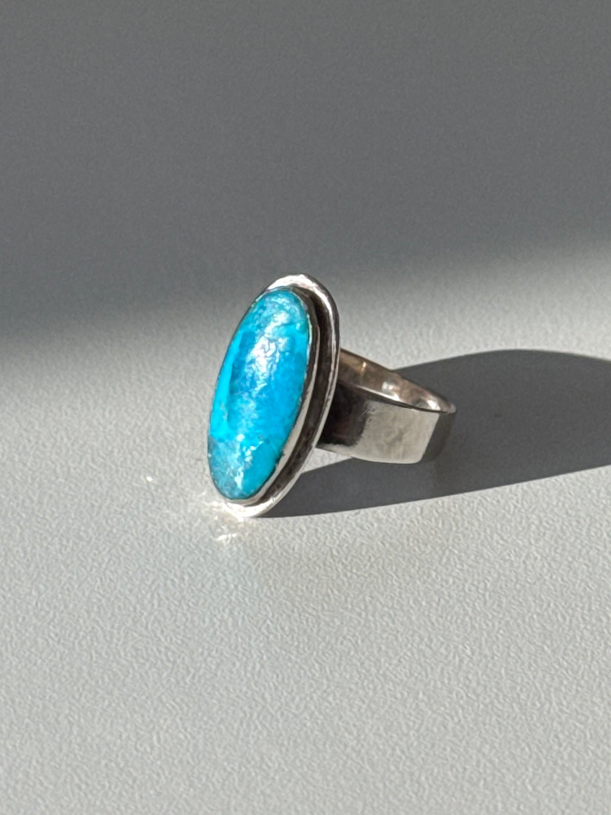 Vintage Turquoise Sterling Silver Ring Size 5
