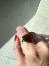 Load image into Gallery viewer, Vintage Agate Sterling Silver Ring Size 7
