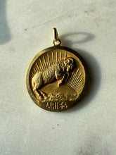 Load image into Gallery viewer, Edmond Henri Becker Aries Zodiac 18k Gold Medallion
