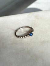 Load image into Gallery viewer, Blue Cabochon Sterling Ring Size 8
