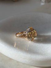 Load image into Gallery viewer, Citrine Flower Gold Vermeil Ring Size 6
