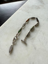 Load image into Gallery viewer, Leaf Sterling Silver Toggle Clasp Bracelet 7.25”
