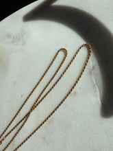 Load image into Gallery viewer, Italian Gold Vermeil Rope Chain Necklace 24”
