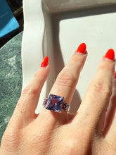 Load image into Gallery viewer, Purple Sterling Silver Ring Size 5.25
