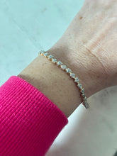 Load image into Gallery viewer, Heart Link Gold Vermeil Two-Tone Bracelet 7”
